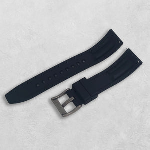 Gummi klockarmband svart baksida