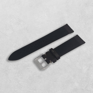 Läder klockarmband svart baksida