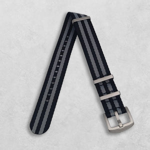 Natoband bond grå svart