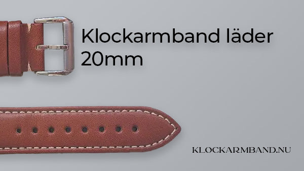 Klockarmband läder 20mm